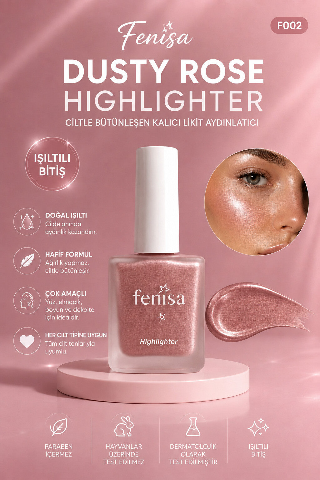 Fenisa Likit Aydınlatıcı – Dusty Rose F002