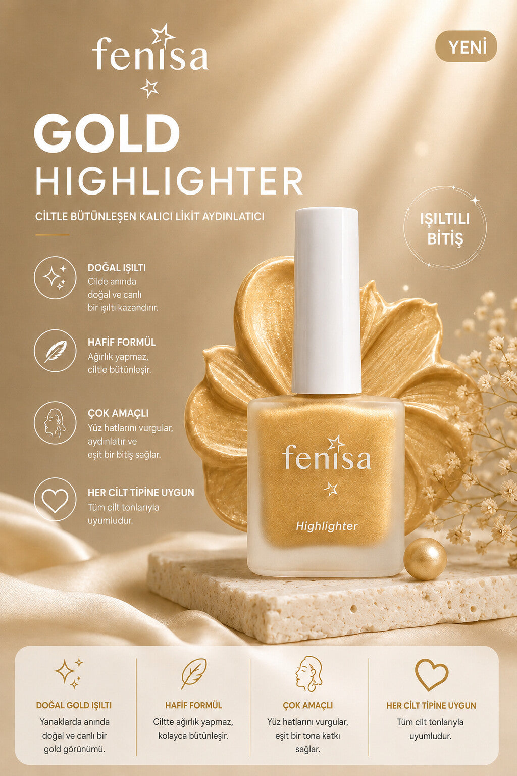 Fenisa Likit Aydınlatıcı – Gold